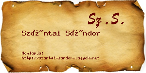 Szántai Sándor névjegykártya