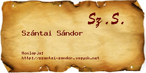 Szántai Sándor névjegykártya