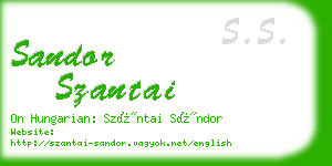 sandor szantai business card